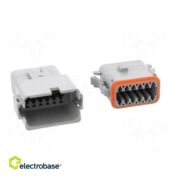 Connector: wire-wire | AT | male + female | plug | for cable | PIN: 12 image 9