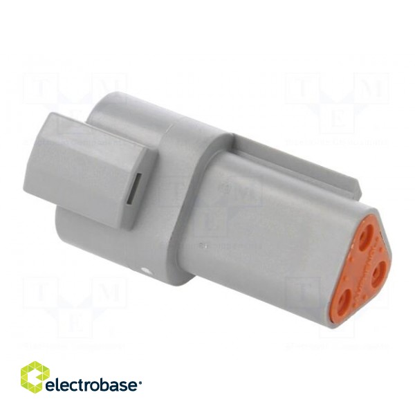 Connector: wire-wire | AT | plug | male | PIN: 3 | IP67 | Locking: latch paveikslėlis 4