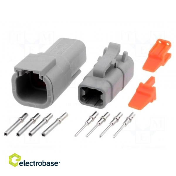 Connector: wire-wire | ATM | plug | male + female | Size: 20 | PIN: 4