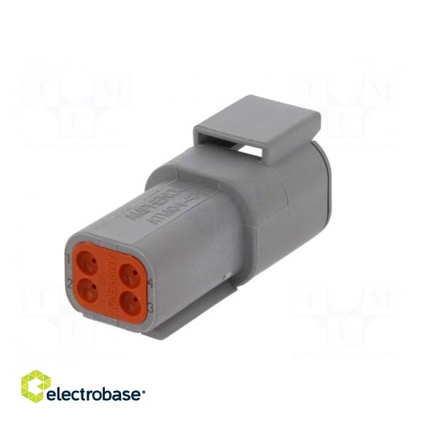 Connector: wire-wire | ATM | plug | male | PIN: 4 | IP67 | Locking: latch paveikslėlis 6