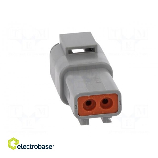 Connector: wire-wire | ATP | plug | male | PIN: 2 | Locking: latch | grey image 5