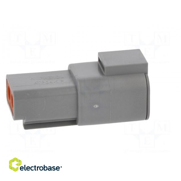 Connector: wire-wire | ATP | plug | male | PIN: 2 | Locking: latch | grey image 7