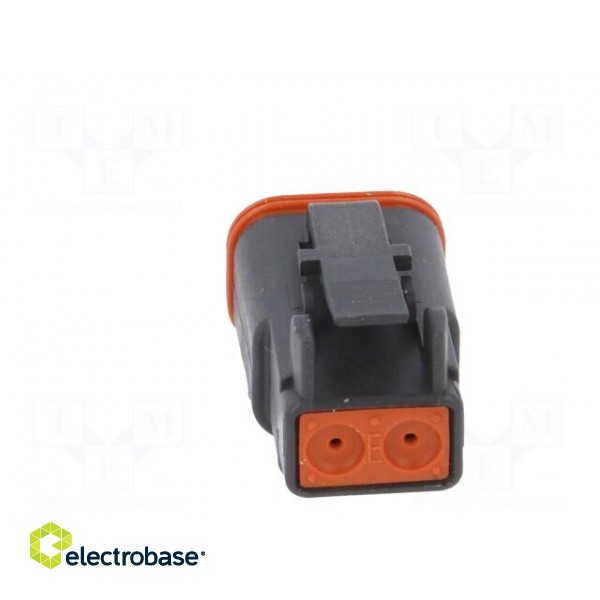 Connector: wire-wire | DT | female | plug | for cable | PIN: 2 | black paveikslėlis 5