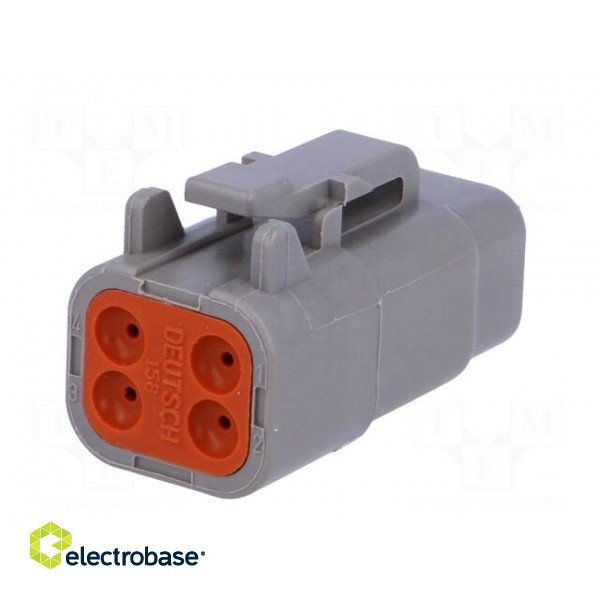 Connector: wire-wire | DTM | plug | female | PIN: 4 | IP68 | Locking: latch image 6