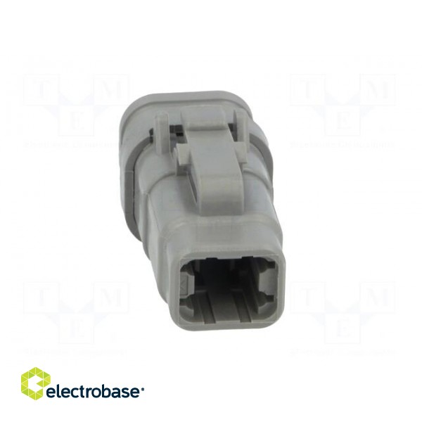 Connector: wire-wire | DTM | female | plug | for cable | PIN: 4 | grey image 9