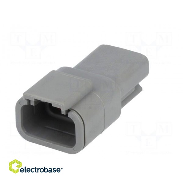 Connector: wire-wire | plug | male | DTM | for cable | PIN: 3 | grey | IP68 image 2