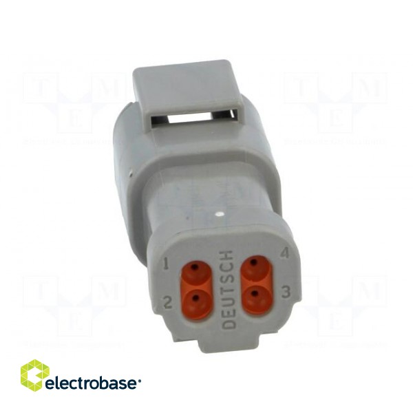Connector: wire-wire | DTM | plug | male | PIN: 4 | IP68 | Locking: latch image 5