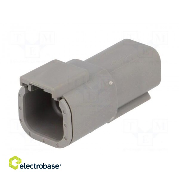 Connector: wire-wire | DTM | male | plug | for cable | PIN: 4 | crimped image 2