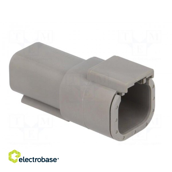 Connector: wire-wire | DTM | male | plug | for cable | PIN: 4 | crimped image 7