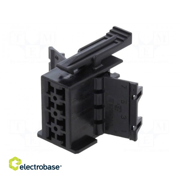 Connector: wire-wire | JPT | female | plug | for cable | PIN: 8 | black image 1