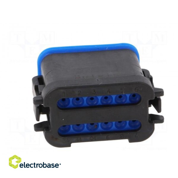 Connector: wire-wire | PX0 | female | plug | for cable | PIN: 12 | black фото 5