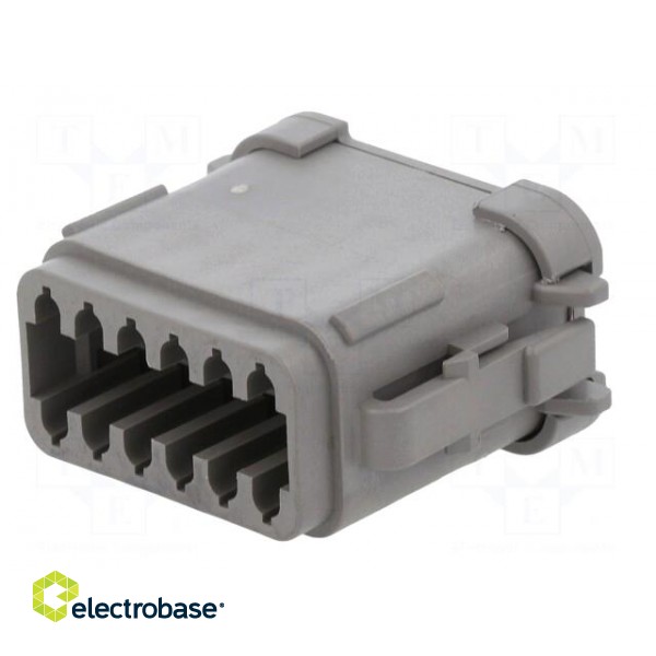 Connector: wire-wire | PX0 | female | plug | for cable | PIN: 12 | grey paveikslėlis 2