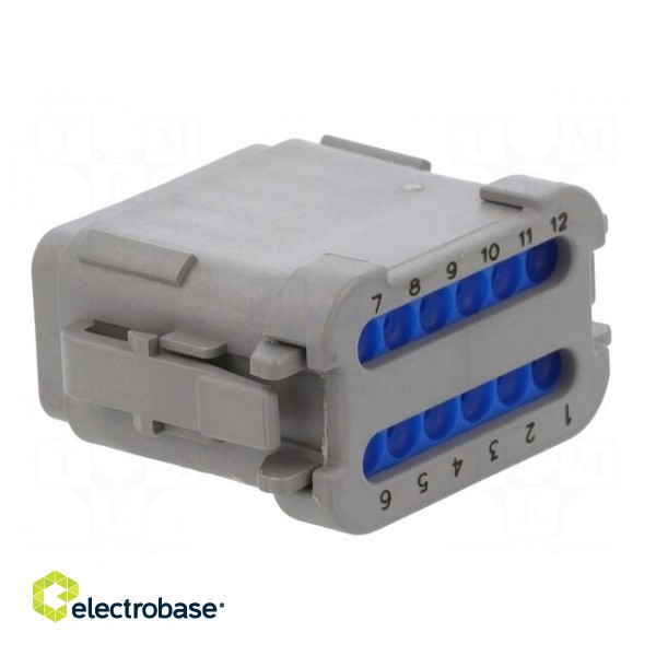 Connector: wire-wire | PX0 | female | plug | for cable | PIN: 12 | grey paveikslėlis 4