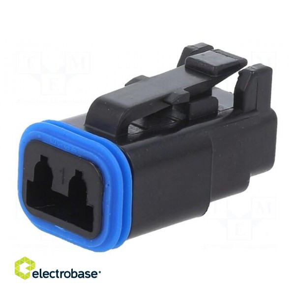 Connector: wire-wire | PX0 | female | plug | for cable | PIN: 2 | black image 1