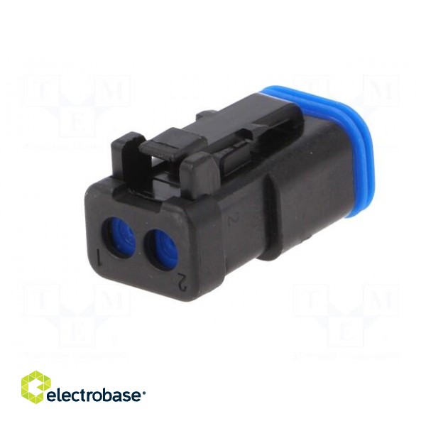 Connector: wire-wire | PX0 | female | plug | for cable | PIN: 2 | black image 6