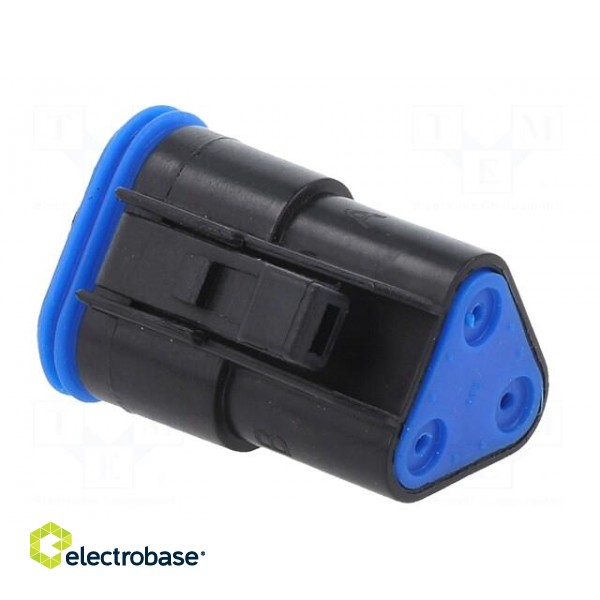 Connector: wire-wire | PX0 | female | plug | for cable | PIN: 3 | black paveikslėlis 4