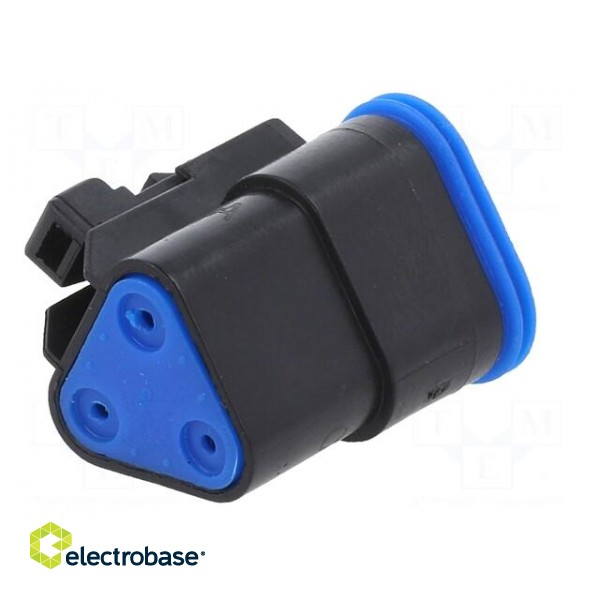 Connector: wire-wire | PX0 | female | plug | for cable | PIN: 3 | black paveikslėlis 6