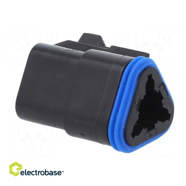 Connector: wire-wire | PX0 | female | plug | for cable | PIN: 3 | black paveikslėlis 8