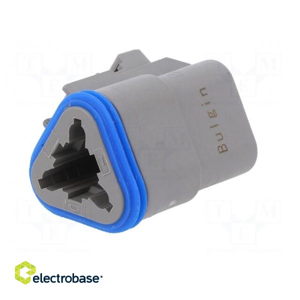 Connector: wire-wire | PX0 | female | plug | for cable | PIN: 3 | grey paveikslėlis 2