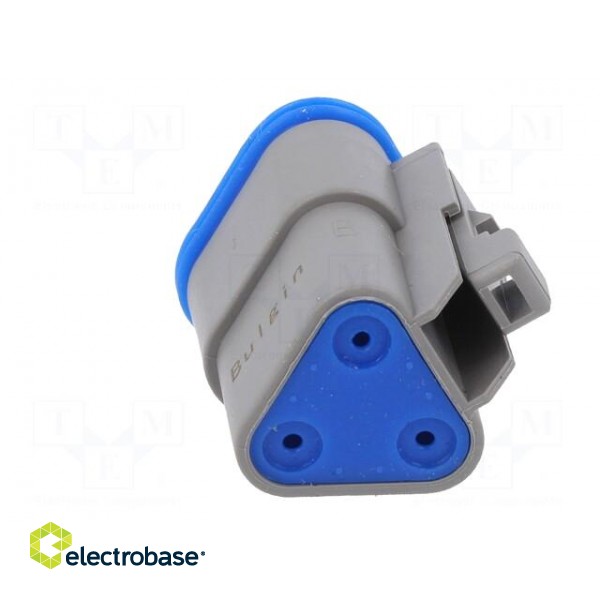 Connector: wire-wire | PX0 | female | plug | for cable | PIN: 3 | grey paveikslėlis 5