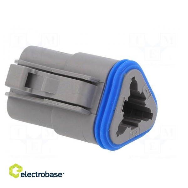 Connector: wire-wire | PX0 | female | plug | for cable | PIN: 3 | grey paveikslėlis 8