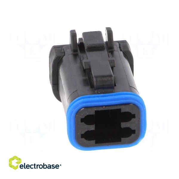 Connector: wire-wire | plug | female | PX0 | for cable | PIN: 4 | black image 9