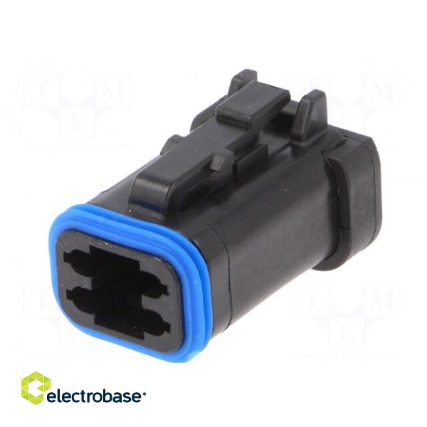 Connector: wire-wire | plug | female | PX0 | for cable | PIN: 4 | black image 2