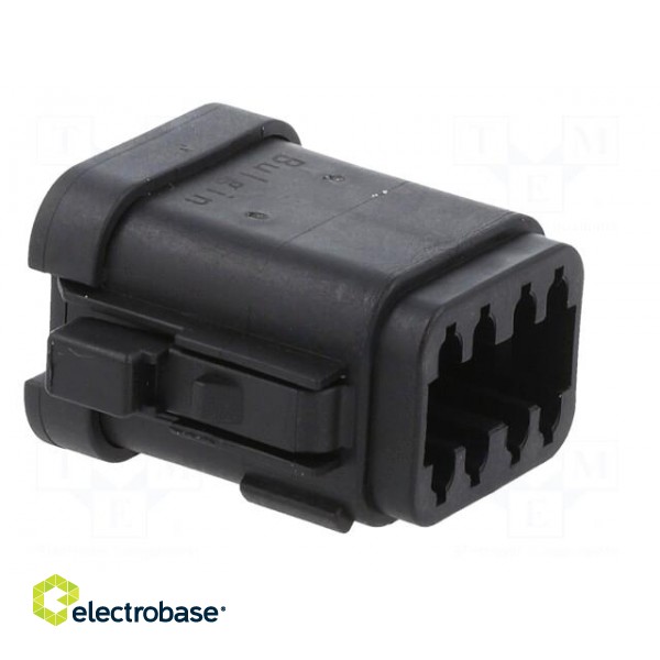 Connector: wire-wire | PX0 | female | plug | for cable | PIN: 8 | black paveikslėlis 8