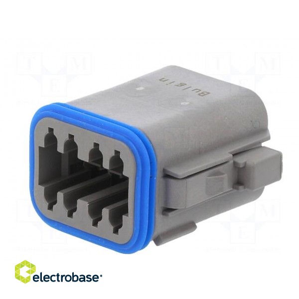 Connector: wire-wire | PX0 | female | plug | for cable | PIN: 8 | grey image 2