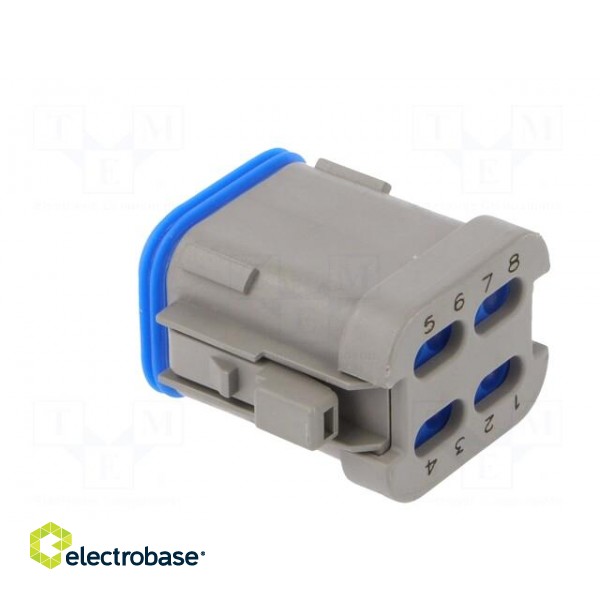 Connector: wire-wire | PX0 | female | plug | for cable | PIN: 8 | grey фото 4