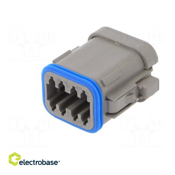 Connector: wire-wire | PX0 | female | plug | for cable | PIN: 8 | grey paveikslėlis 2