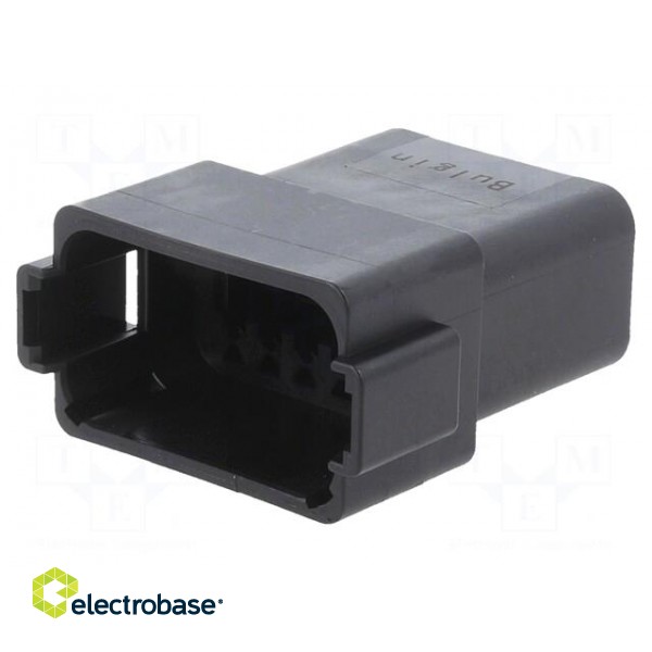 Connector: wire-wire | PX0 | male | plug | for cable | PIN: 12 | black image 1