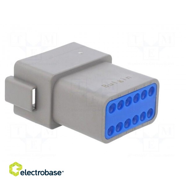 Connector: wire-wire | PX0 | male | plug | for cable | PIN: 12 | grey | IP68 image 4