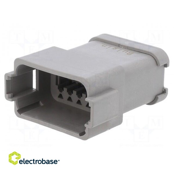 Connector: wire-wire | PX0 | male | plug | for cable | PIN: 12 | grey | IP68 paveikslėlis 1
