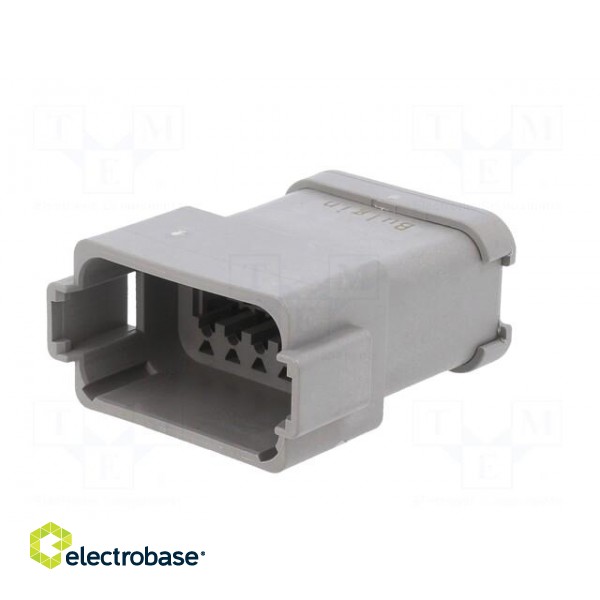 Connector: wire-wire | PX0 | male | plug | for cable | PIN: 12 | grey | IP68 фото 2