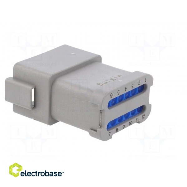 Connector: wire-wire | PX0 | male | plug | for cable | PIN: 12 | grey | IP68 фото 4