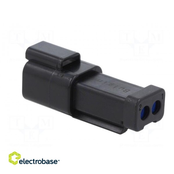 Connector: wire-wire | PX0 | male | plug | for cable | PIN: 2 | black | IP68 image 4