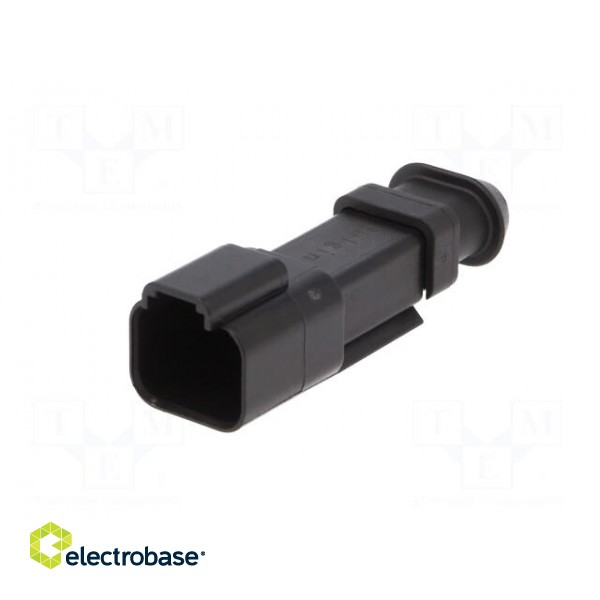 Connector: wire-wire | PX0 | male | plug | for cable | PIN: 2 | black | IP68 image 2