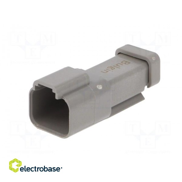 Connector: wire-wire | PX0 | male | plug | for cable | PIN: 2 | grey | IP68 image 2