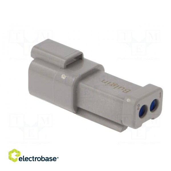 Connector: wire-wire | PX0 | male | plug | for cable | PIN: 2 | grey | IP68 image 4