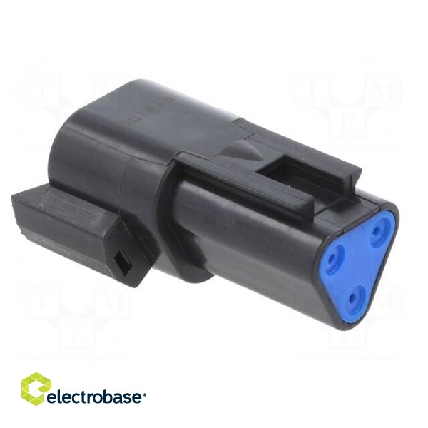 Connector: wire-wire | PX0 | male | plug | for cable | PIN: 3 | black | IP68 image 4