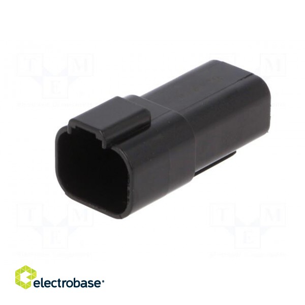 Connector: wire-wire | PX0 | male | plug | for cable | PIN: 4 | black | IP68 image 2