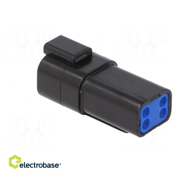 Connector: wire-wire | PX0 | male | plug | for cable | PIN: 4 | black | IP68 image 4