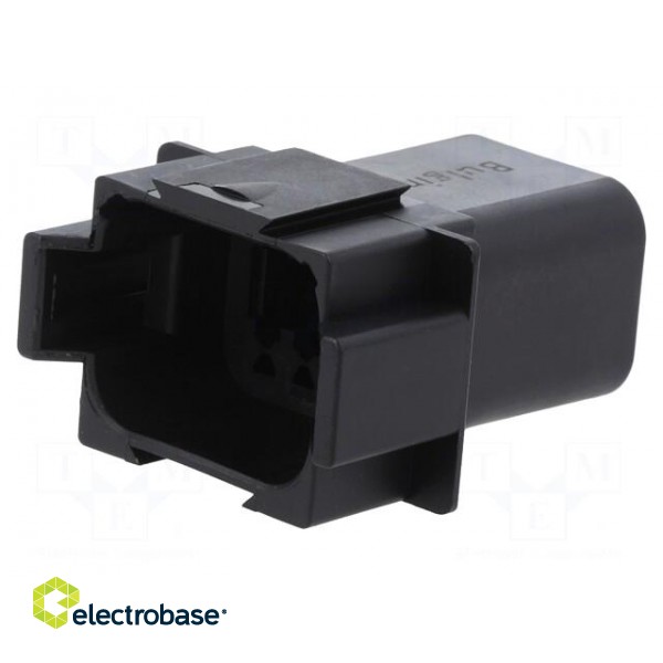 Connector: wire-wire | PX0 | male | plug | for cable | PIN: 8 | black | IP68 image 1