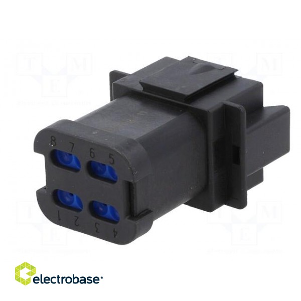 Connector: wire-wire | PX0 | male | plug | for cable | PIN: 8 | black | IP68 image 2