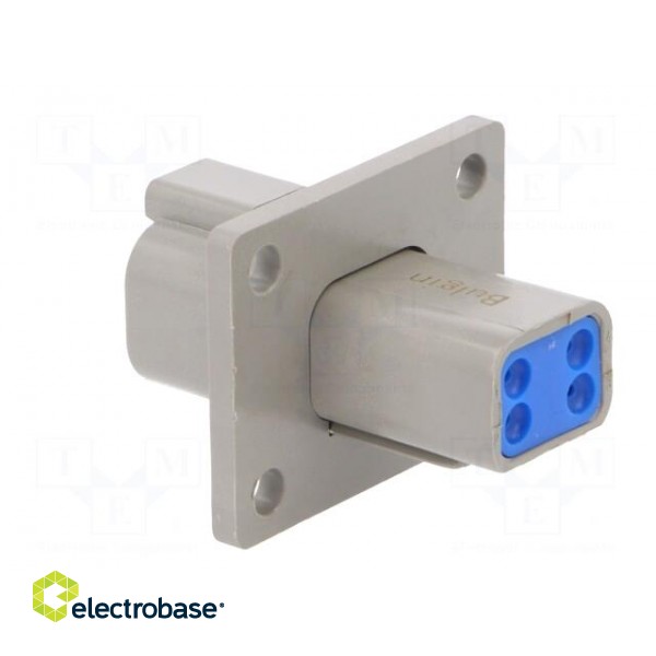 Connector: wire-wire | PX0 | male | plug | for panel mounting | PIN: 4 image 4