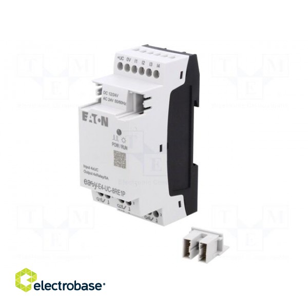 Module: extension | IN: 4 | OUT: 4 | OUT 1: relay | 5A | easyE4 | 12÷24VDC