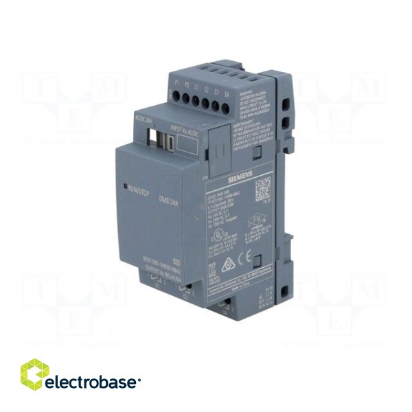 Module: extension | IN: 4 | OUT: 4 | OUT 1: relay | 5A | LOGO! 8 | 24VDC фото 2