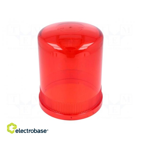 Signallers accessories: cloche | red | IP65 | Ø150x205mm | Mat: ABS