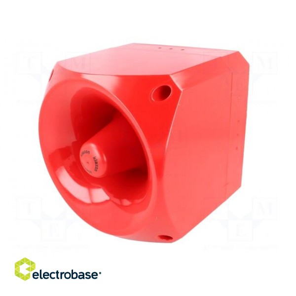 Signaller: lighting-sound | 24VDC | LED | red | IP66 | 116dB | Mat: ABS фото 4